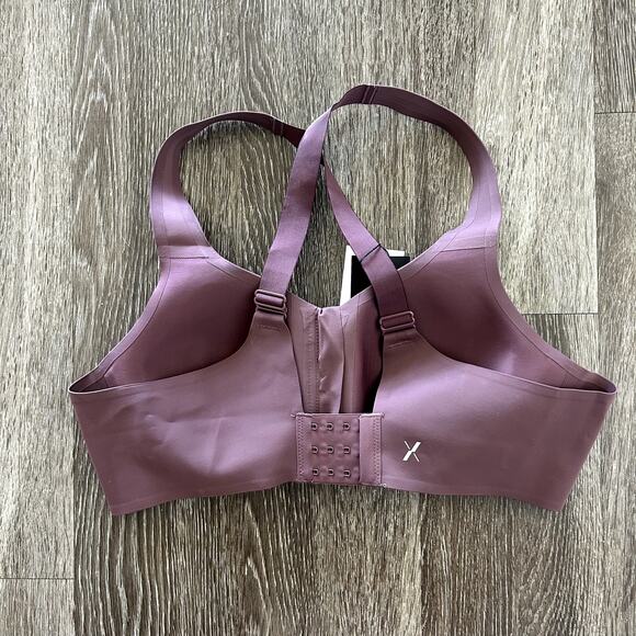 NWT Knix Catalyst Front Zip Sports Bra Size 5 38DD Dahlia Purple Maximum Support - Picture 4 of 13